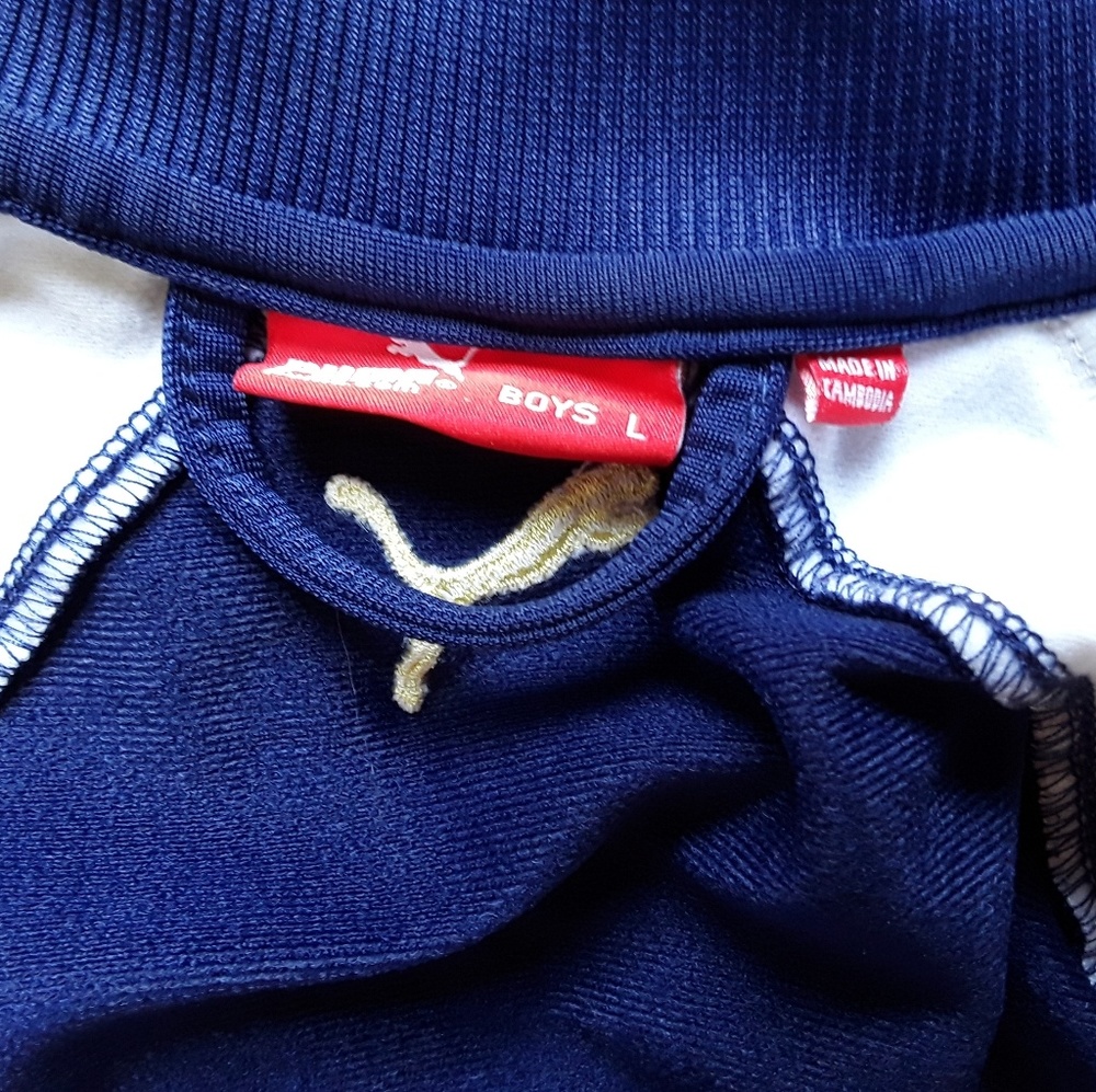 Puma boys sport blue jacket full zipper size L - Picture 6 of 6